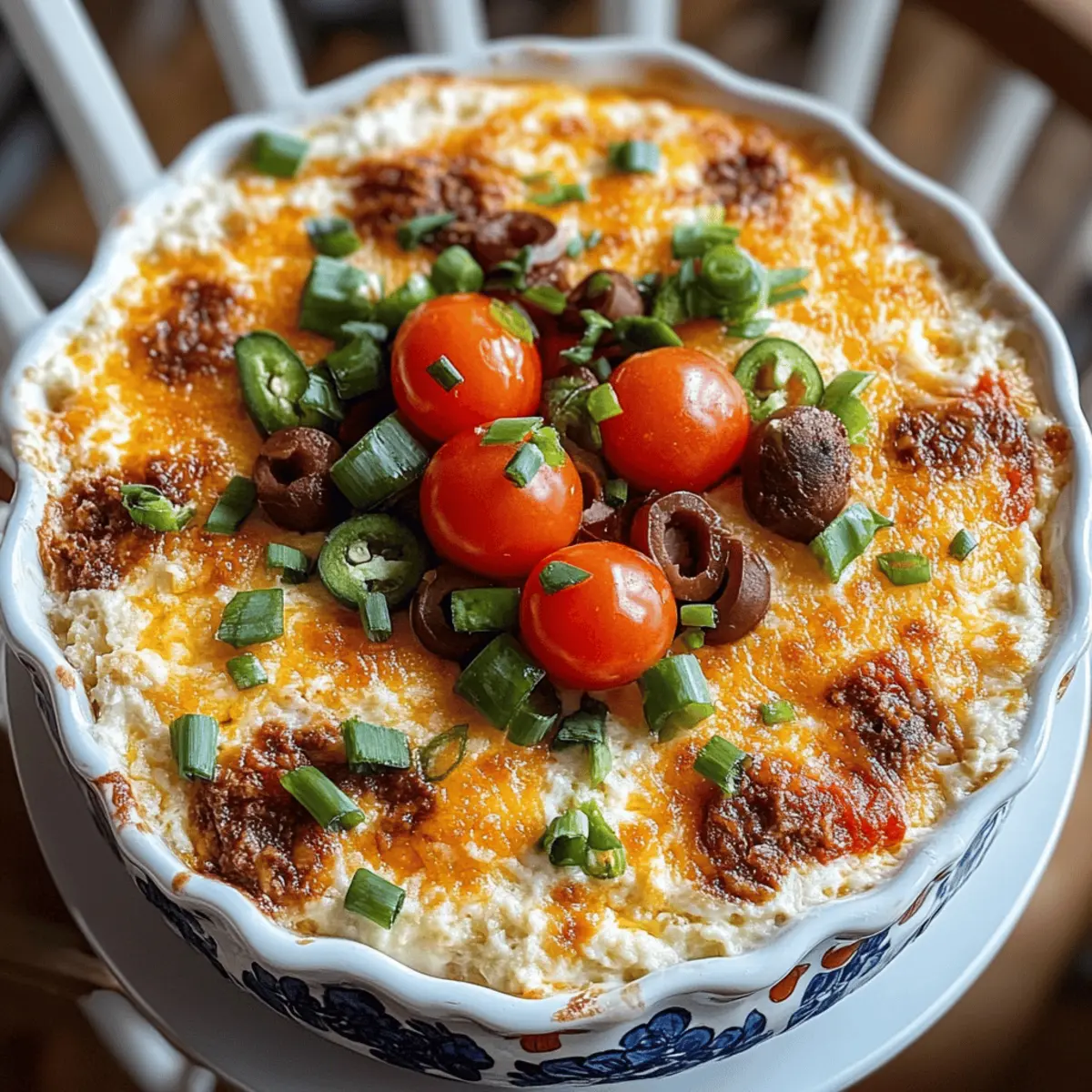 Spicy Cheesy Baked Football Dip