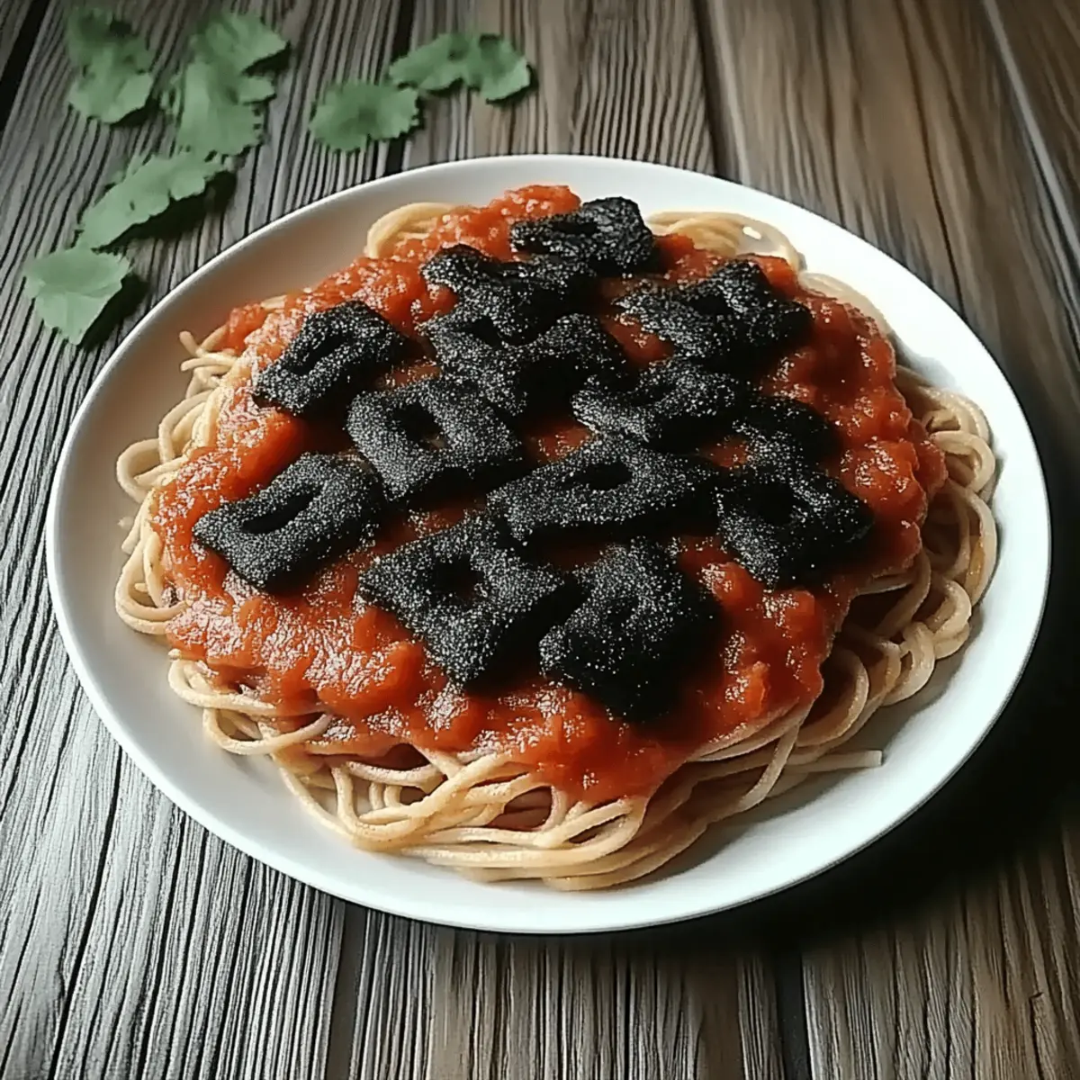 Spooky Black Spaghetti