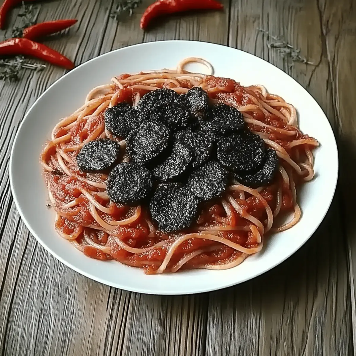Spooky Black Spaghetti