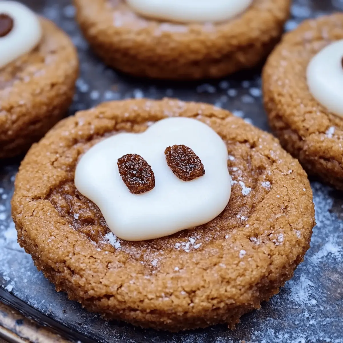 Spooky Ghost Brown Butter Pumpkin Cookies