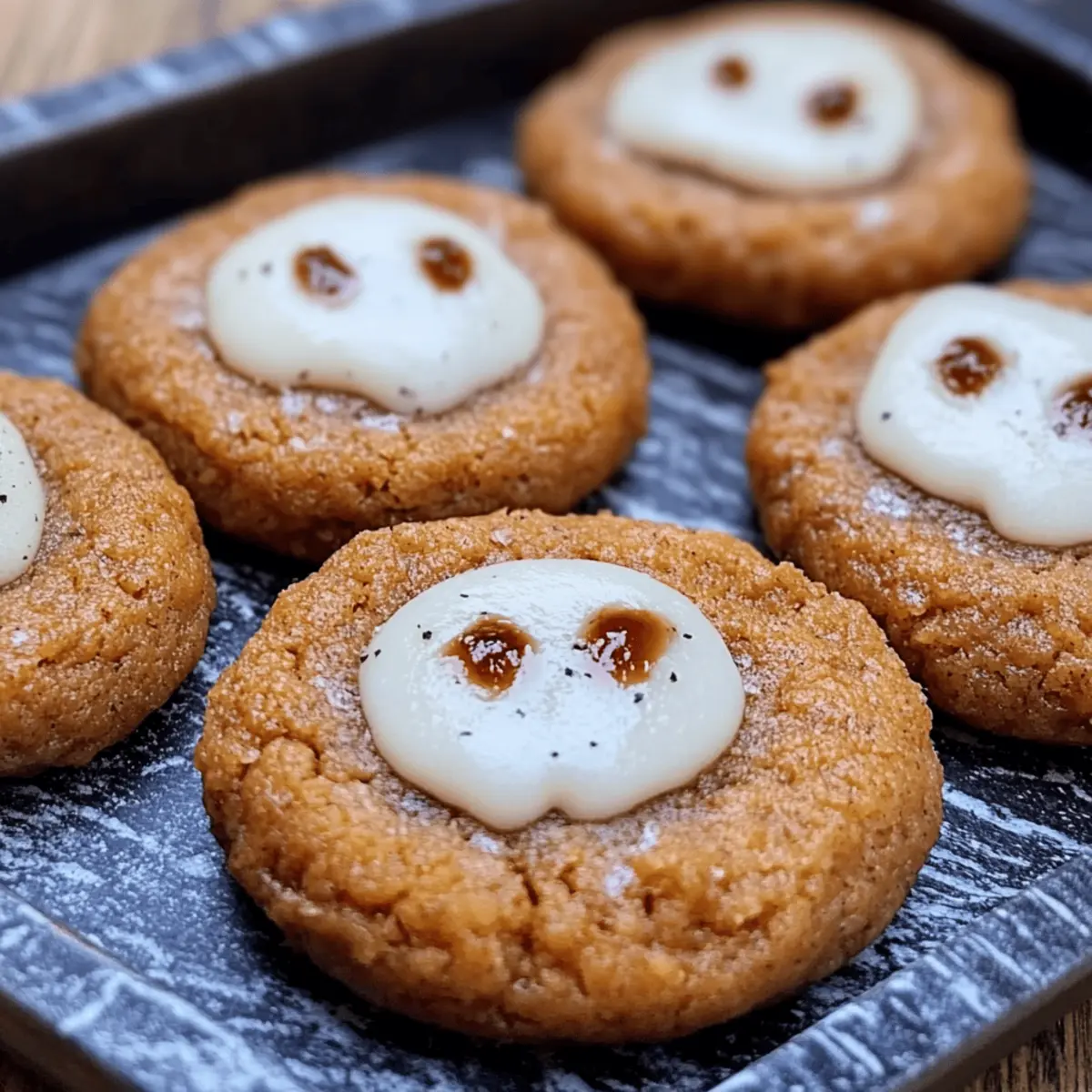 Spooky Ghost Brown Butter Pumpkin Cookies