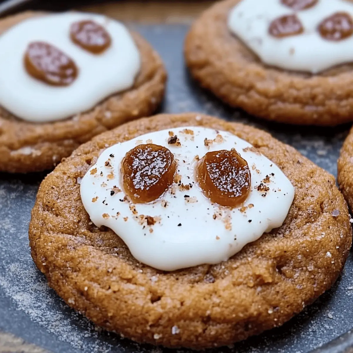 Spooky Ghost Brown Butter Pumpkin Cookies