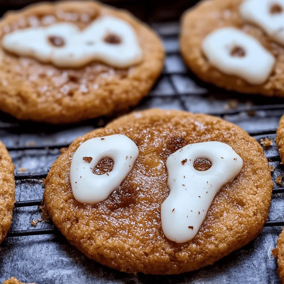 Spooky Ghost Brown Butter Pumpkin Cookies