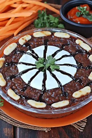 Spider Web Black Bean Dip