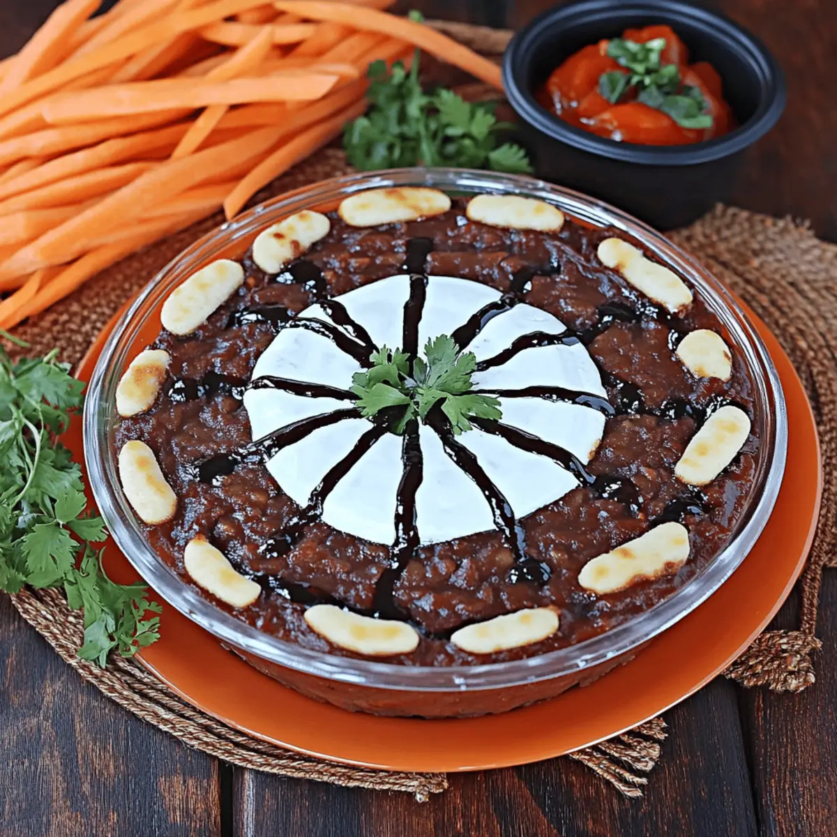 Spider Web Black Bean Dip