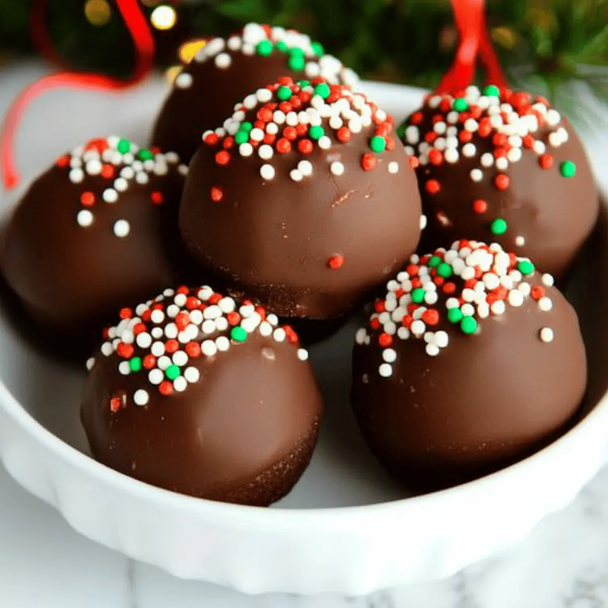 No Bake Holiday Oreo Truffles