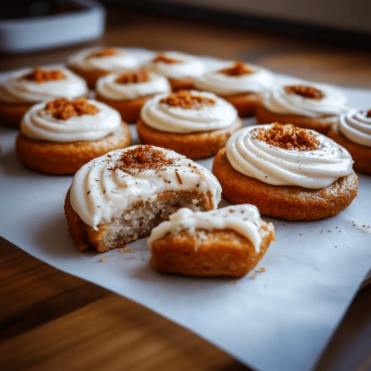Pumpkin Sugar Cookies with Cream Cheese Frosting