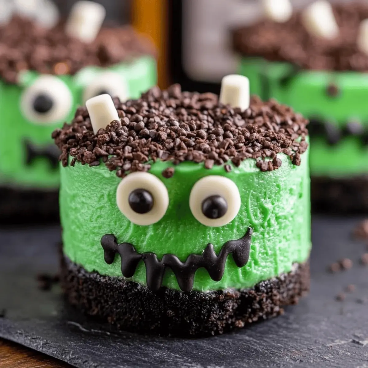 Frankenstein Mini Cheesecakes