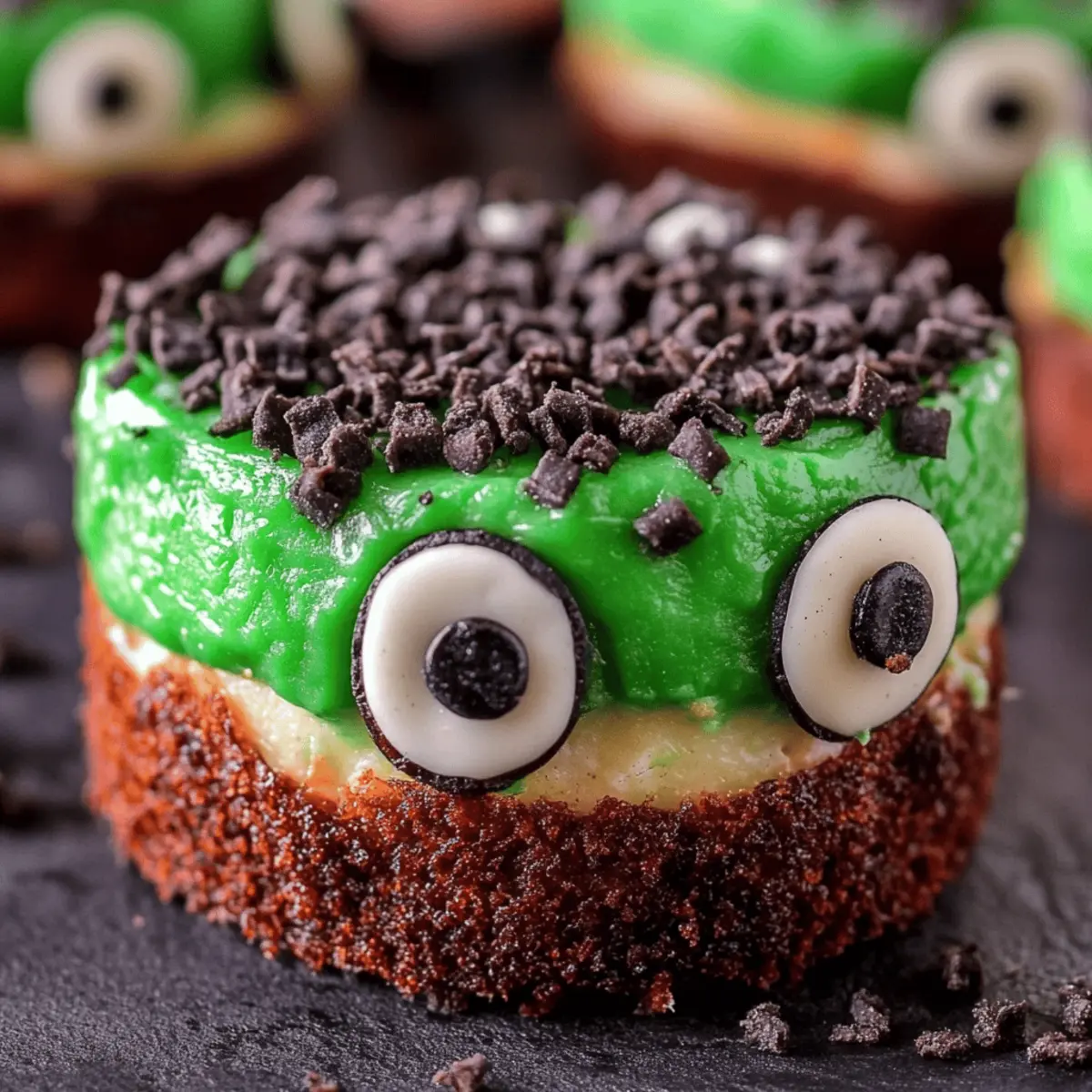 Frankenstein Mini Cheesecakes