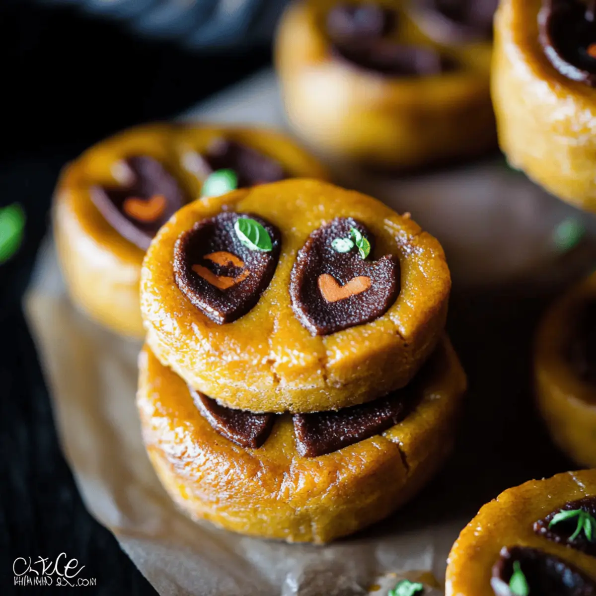 Mini Pumpkin Cheesecake Jack-O’-Lanterns