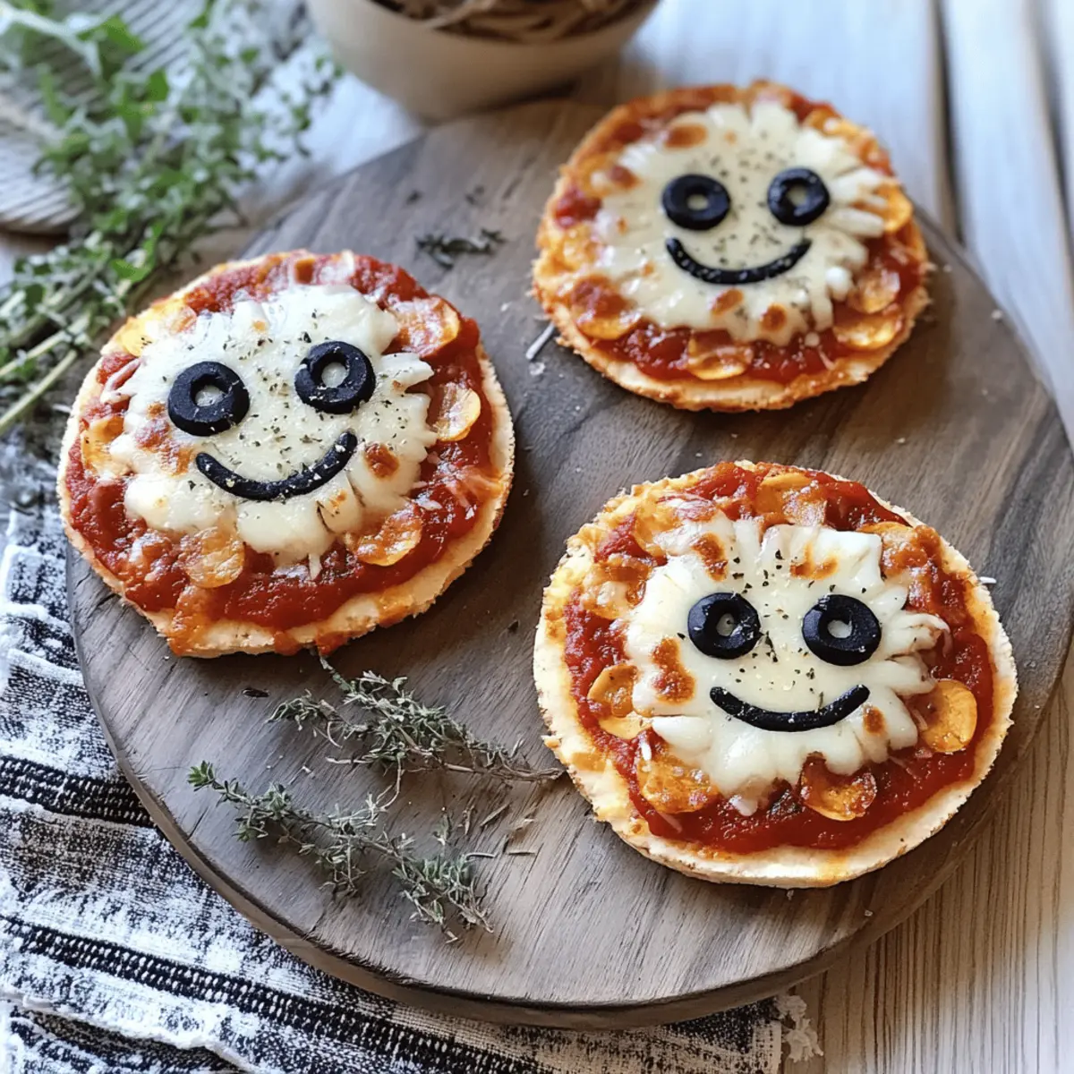 Halloween Mini Pizzas