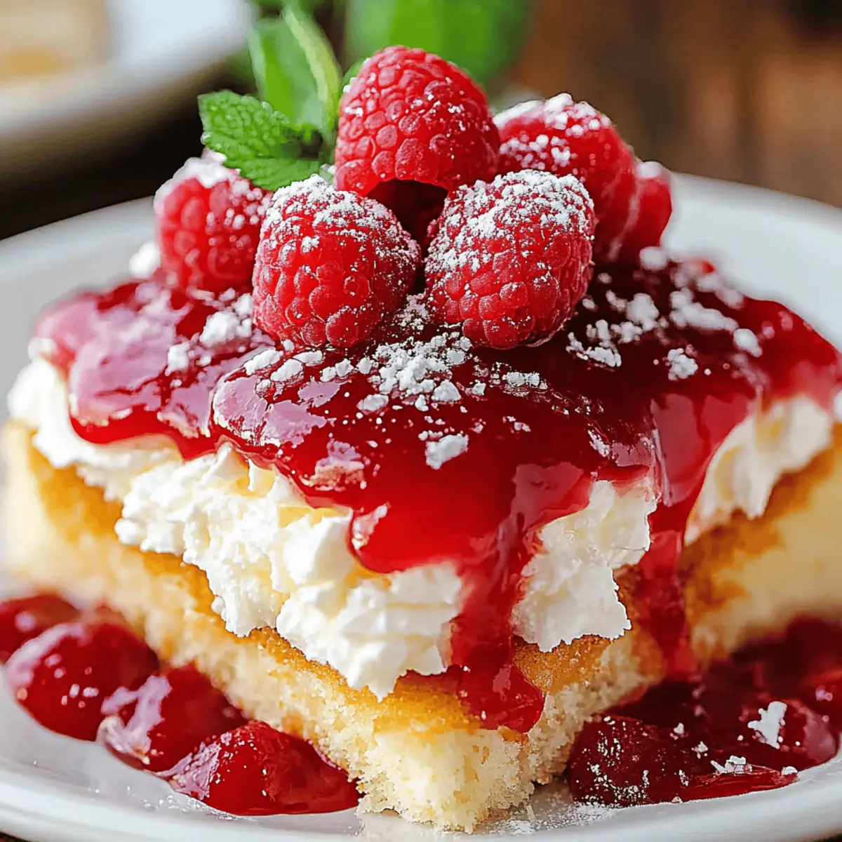 Raspberry Zinger Poke Cake