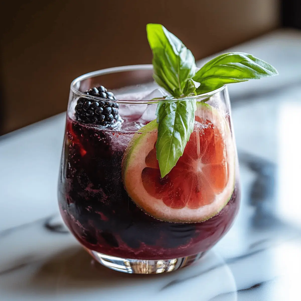 Blackberry Basil Blast Mocktail