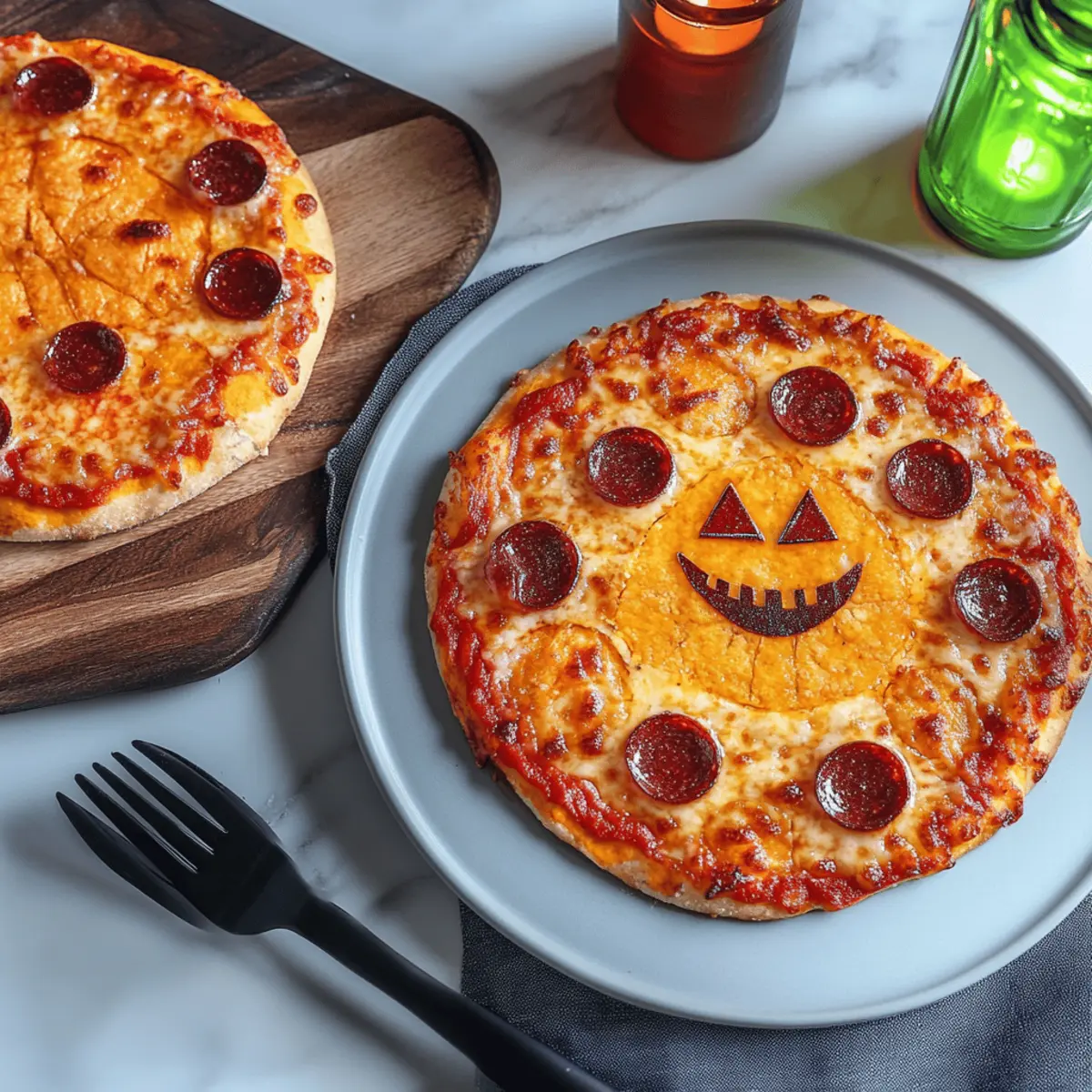 Jack-O-Lantern Halloween Pizza