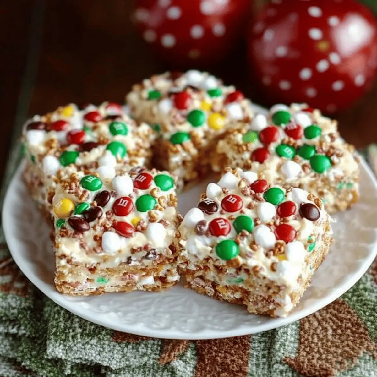 Marshmallow Pretzel Treats with M&M’s