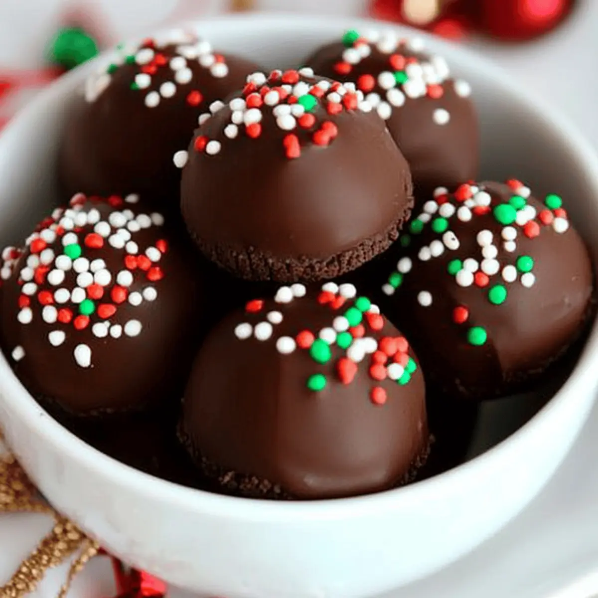 No Bake Holiday Oreo Truffles