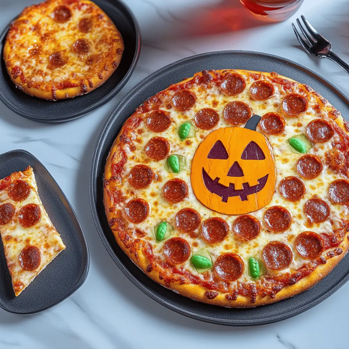 Jack-O-Lantern Halloween Pizza