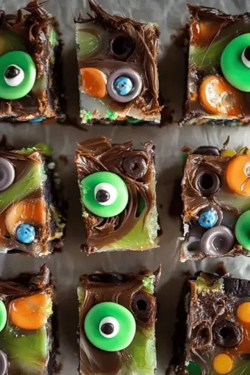 Halloween Rocky Road Slices