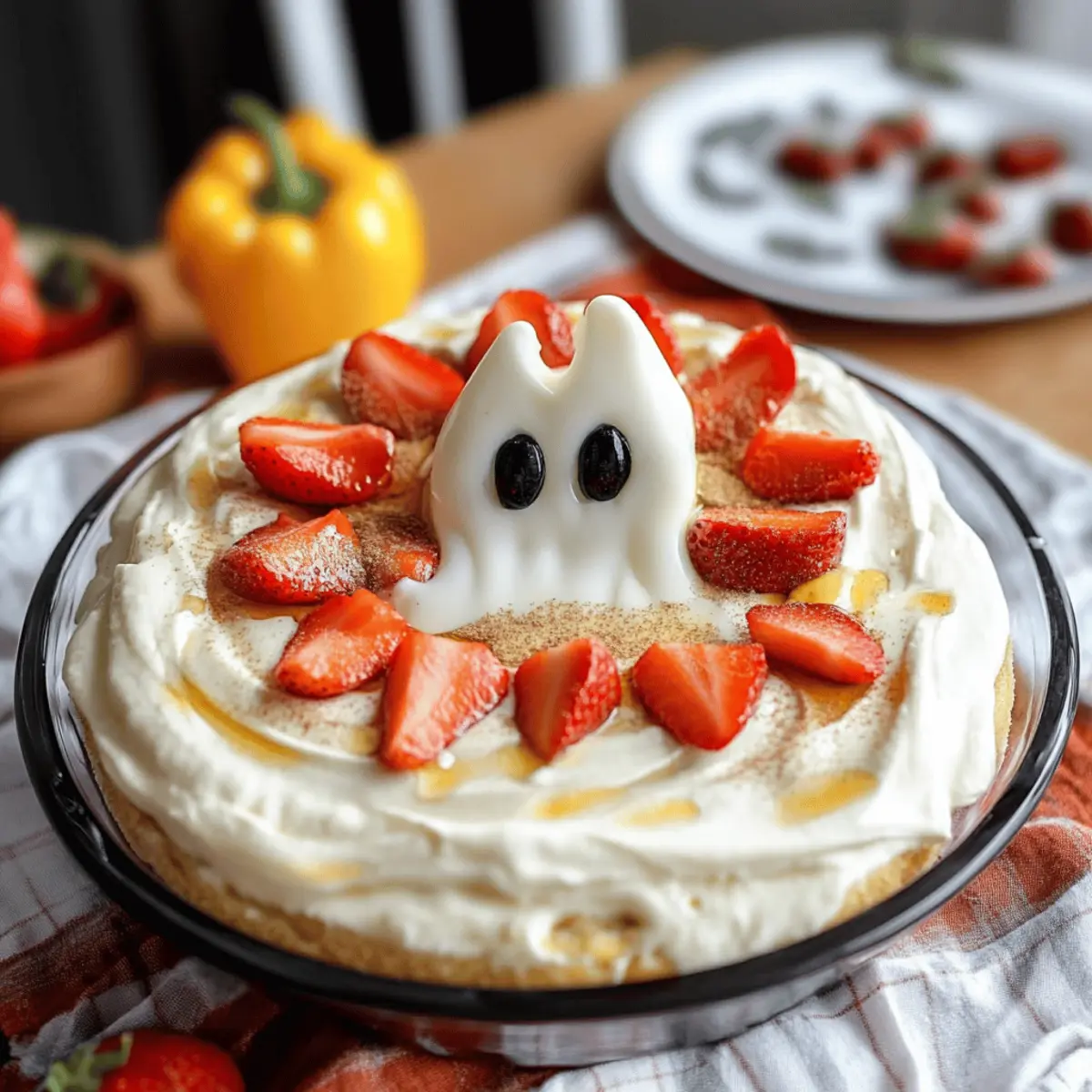 Ghostly Greek Yogurt Fruit Dip