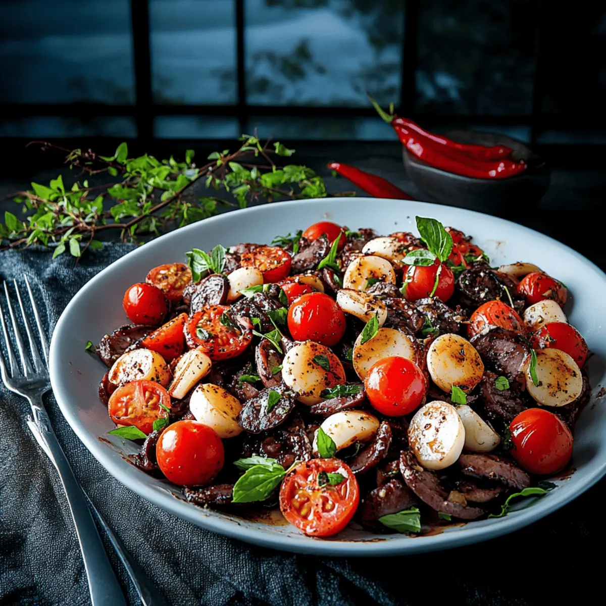 Halloween Caprese Pasta Salad