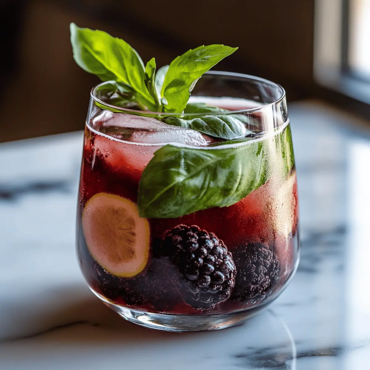 Blackberry Basil Blast Mocktail