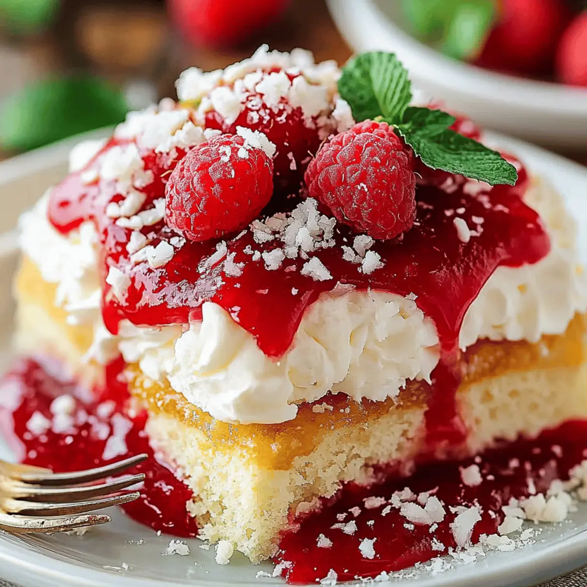 Raspberry Zinger Poke Cake