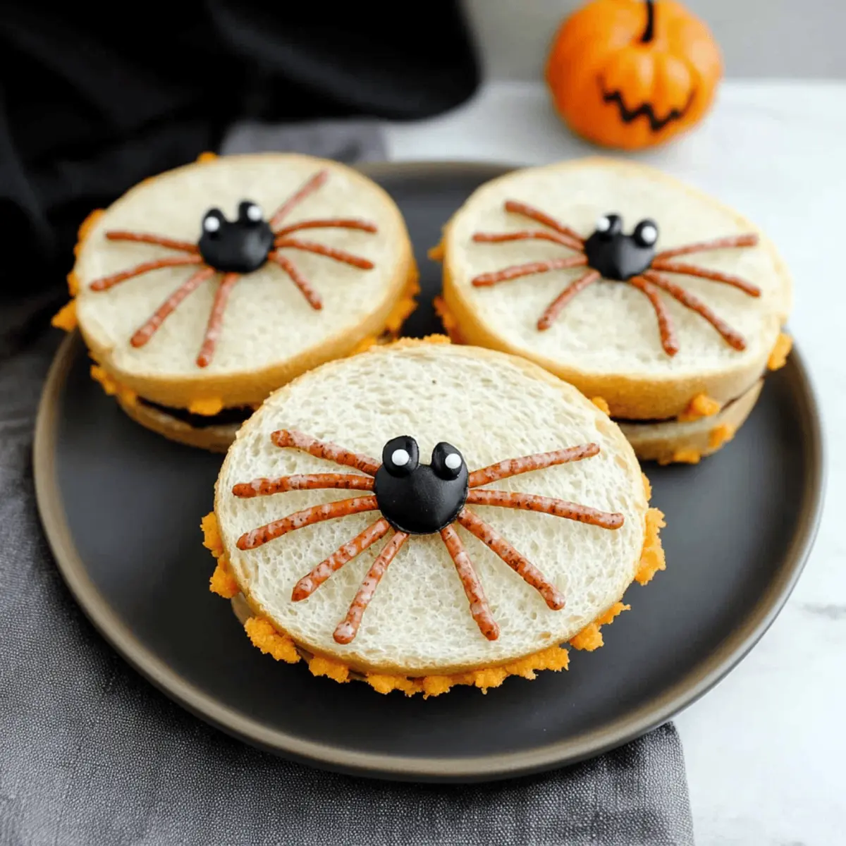 Spooky Spider Sandwiches