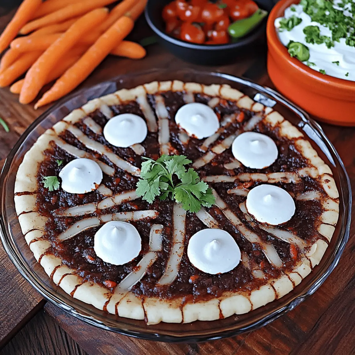 Spider Web Black Bean Dip
