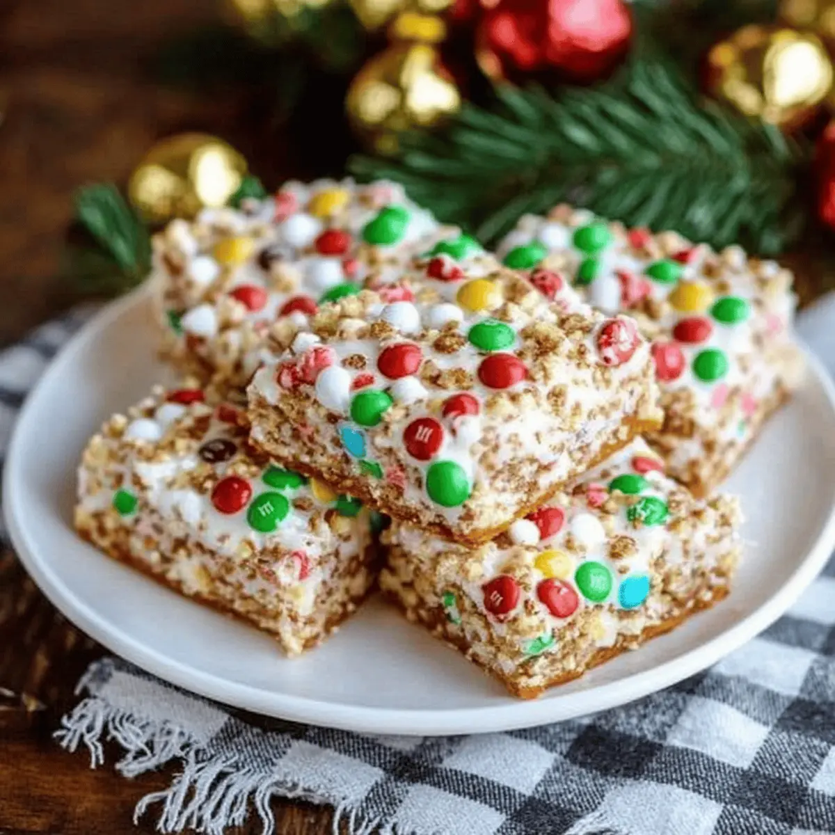 Marshmallow Pretzel Treats with M&M’s