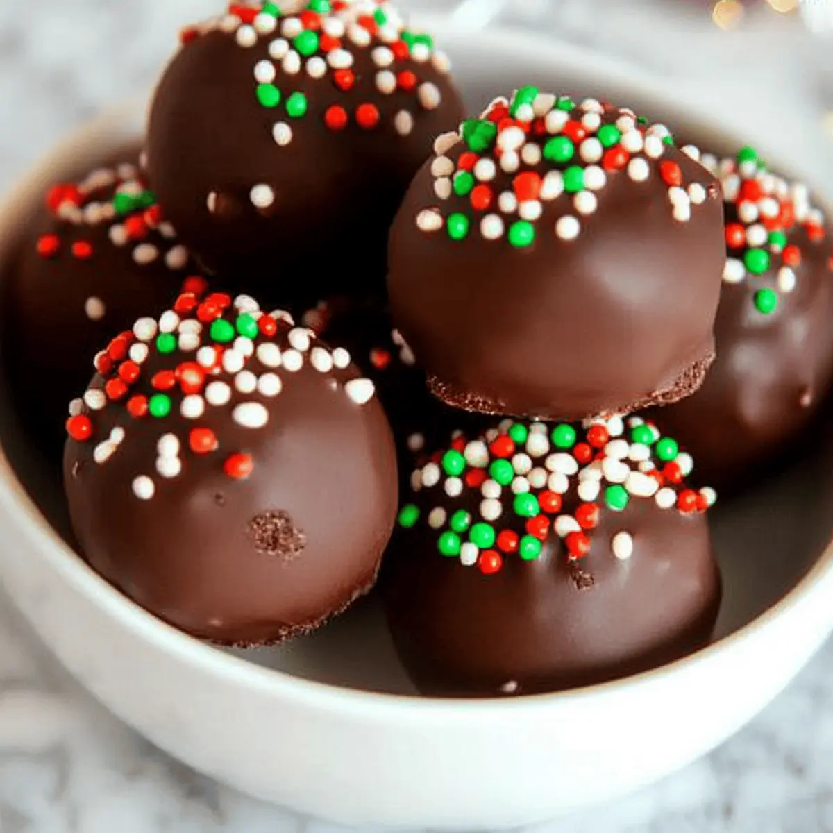 No Bake Holiday Oreo Truffles