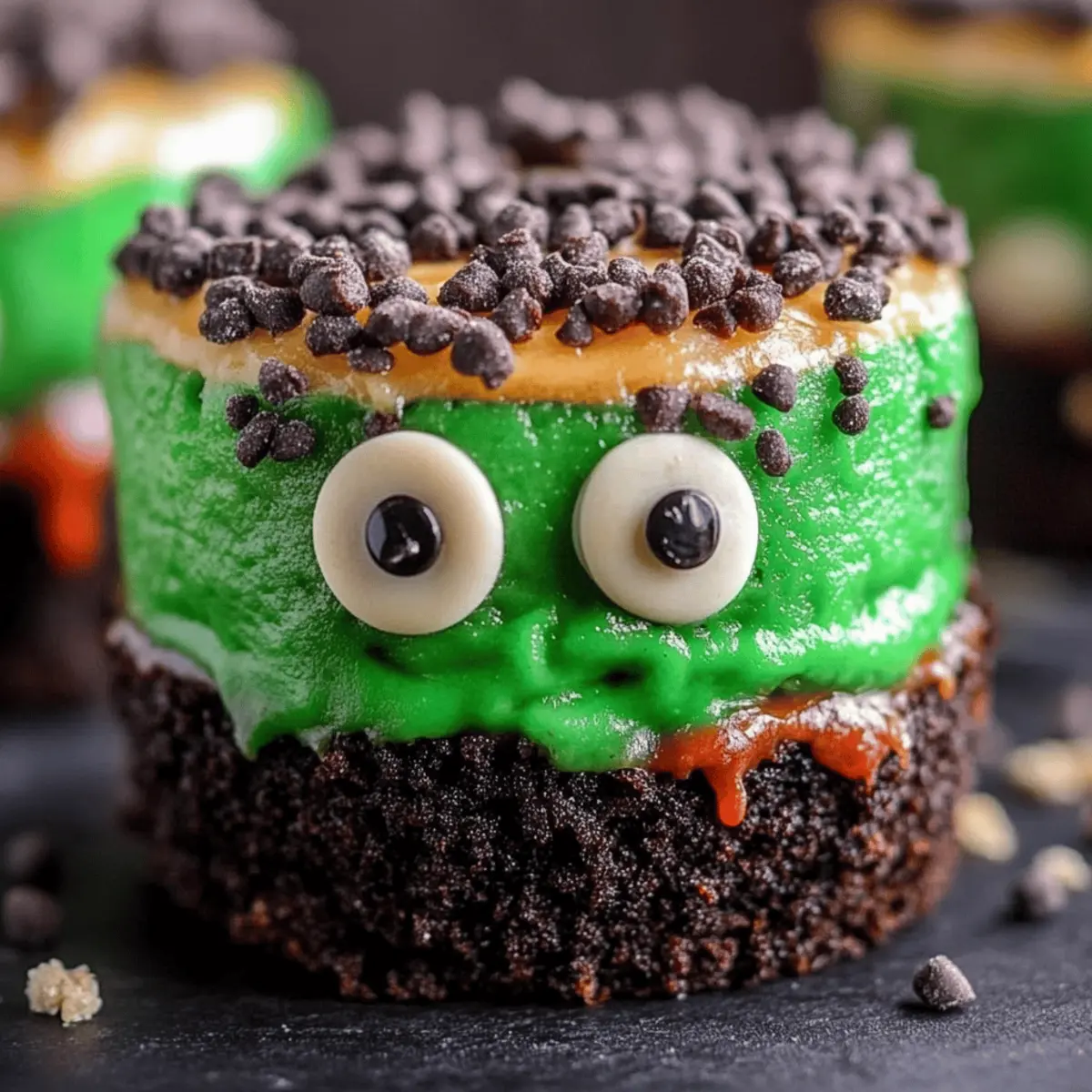 Frankenstein Mini Cheesecakes