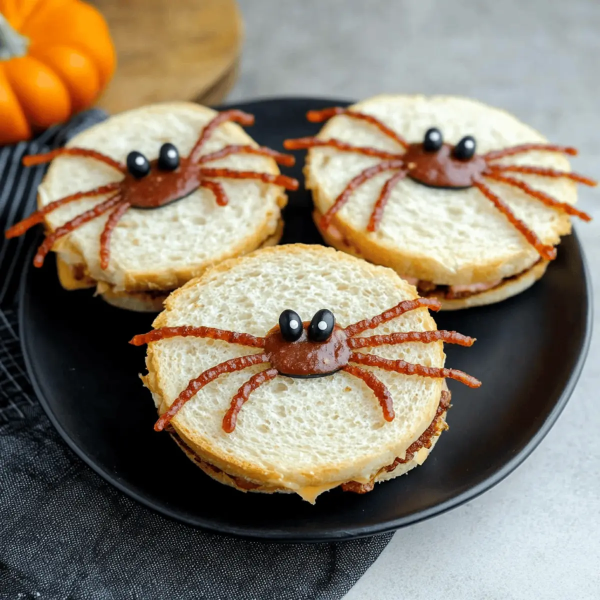 Spooky Spider Sandwiches