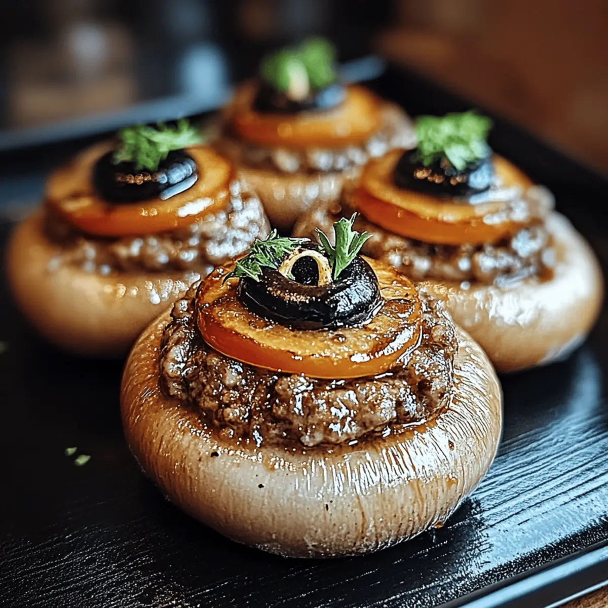 Stuffed Mushroom Eyeballs