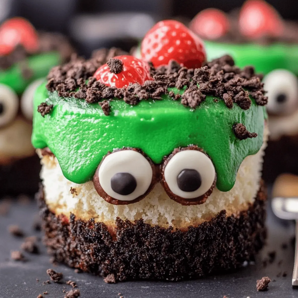Frankenstein Mini Cheesecakes