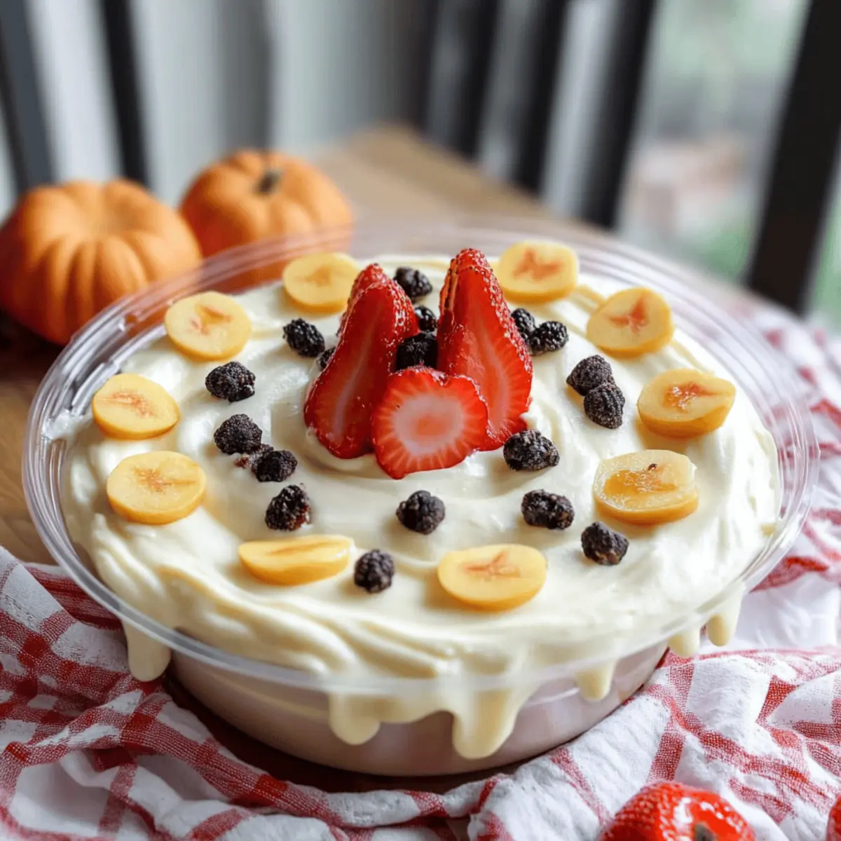 Ghostly Greek Yogurt Fruit Dip