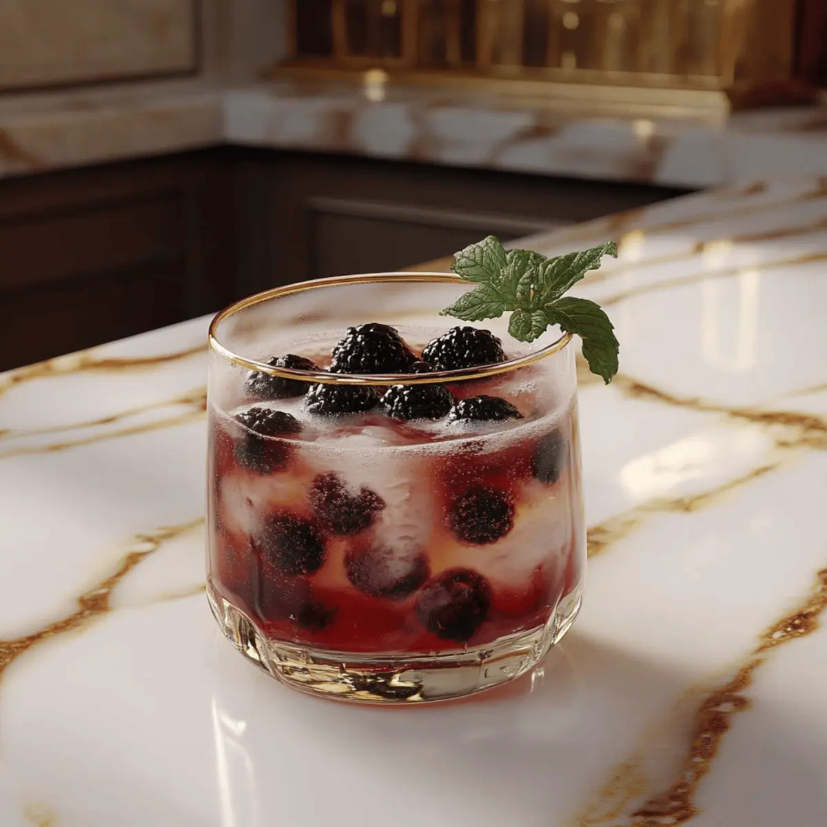 Blackberry Spider Soda Mocktail