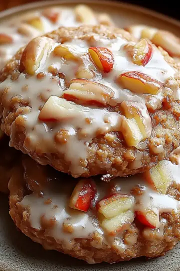Apple Cinnamon Cookies with Maple Glaze