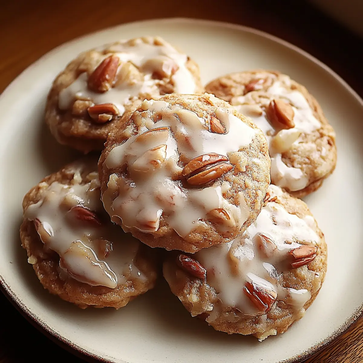 Apple Cinnamon Cookies with Maple Glaze