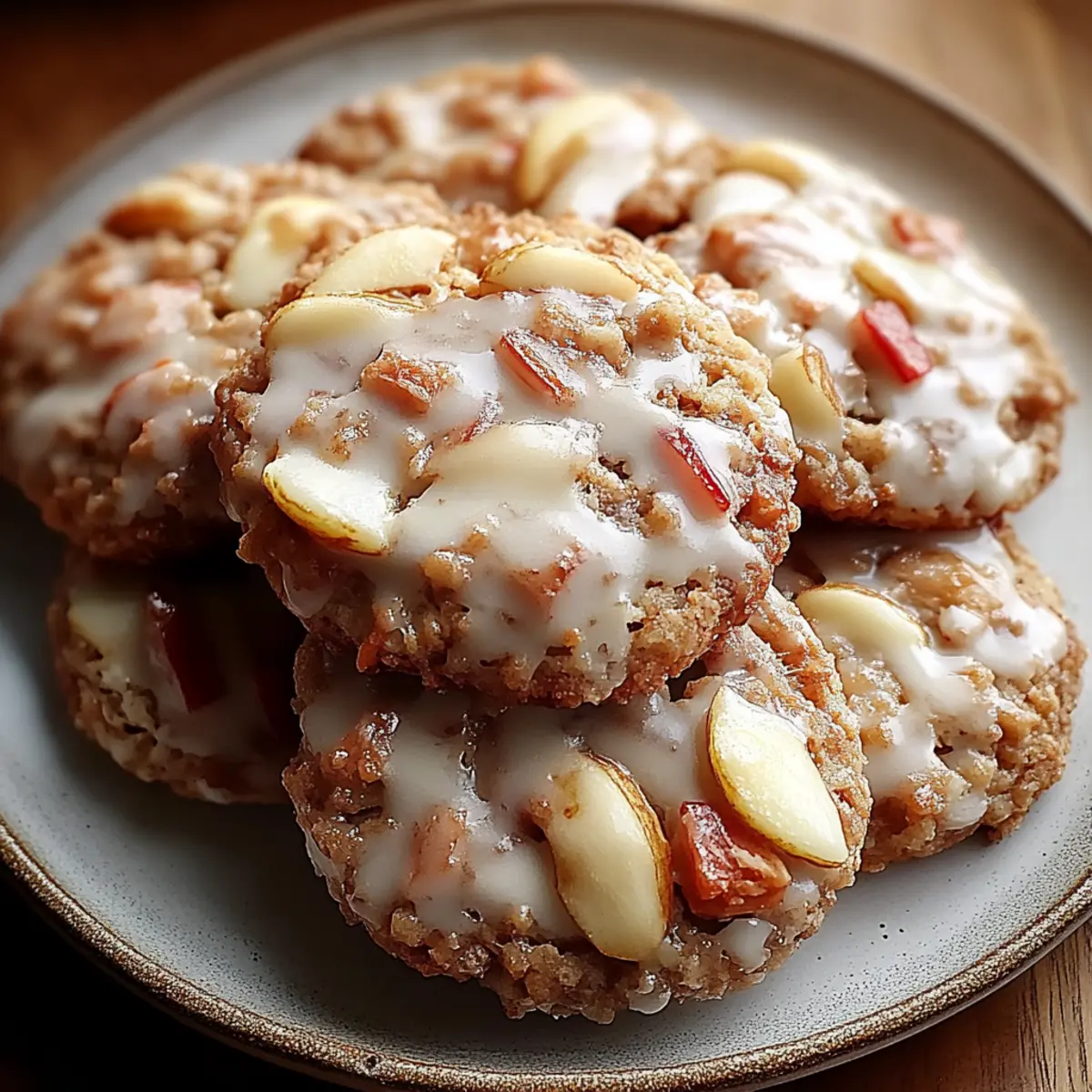 Apple Cinnamon Cookies with Maple Glaze