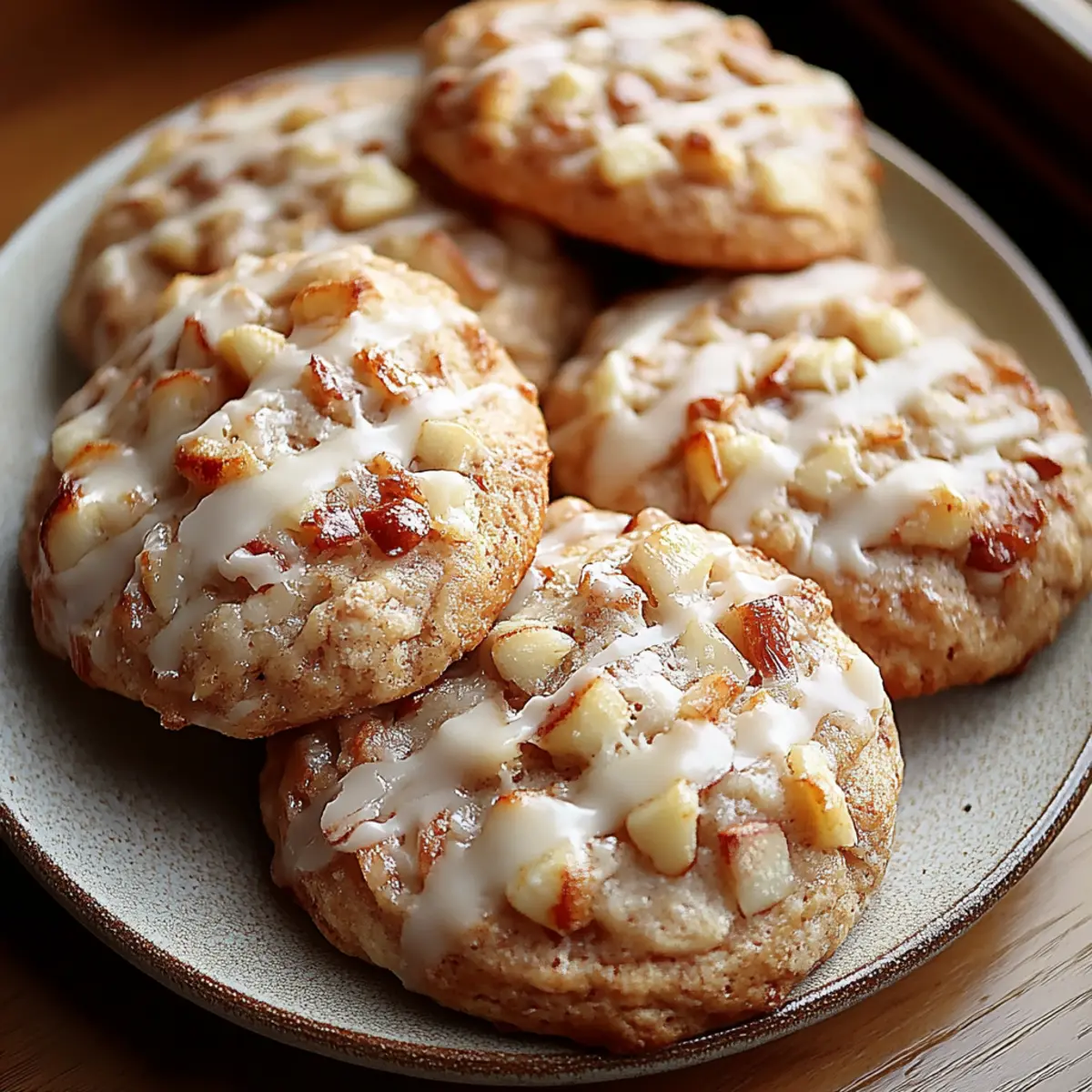 Apple Cinnamon Cookies with Maple Glaze