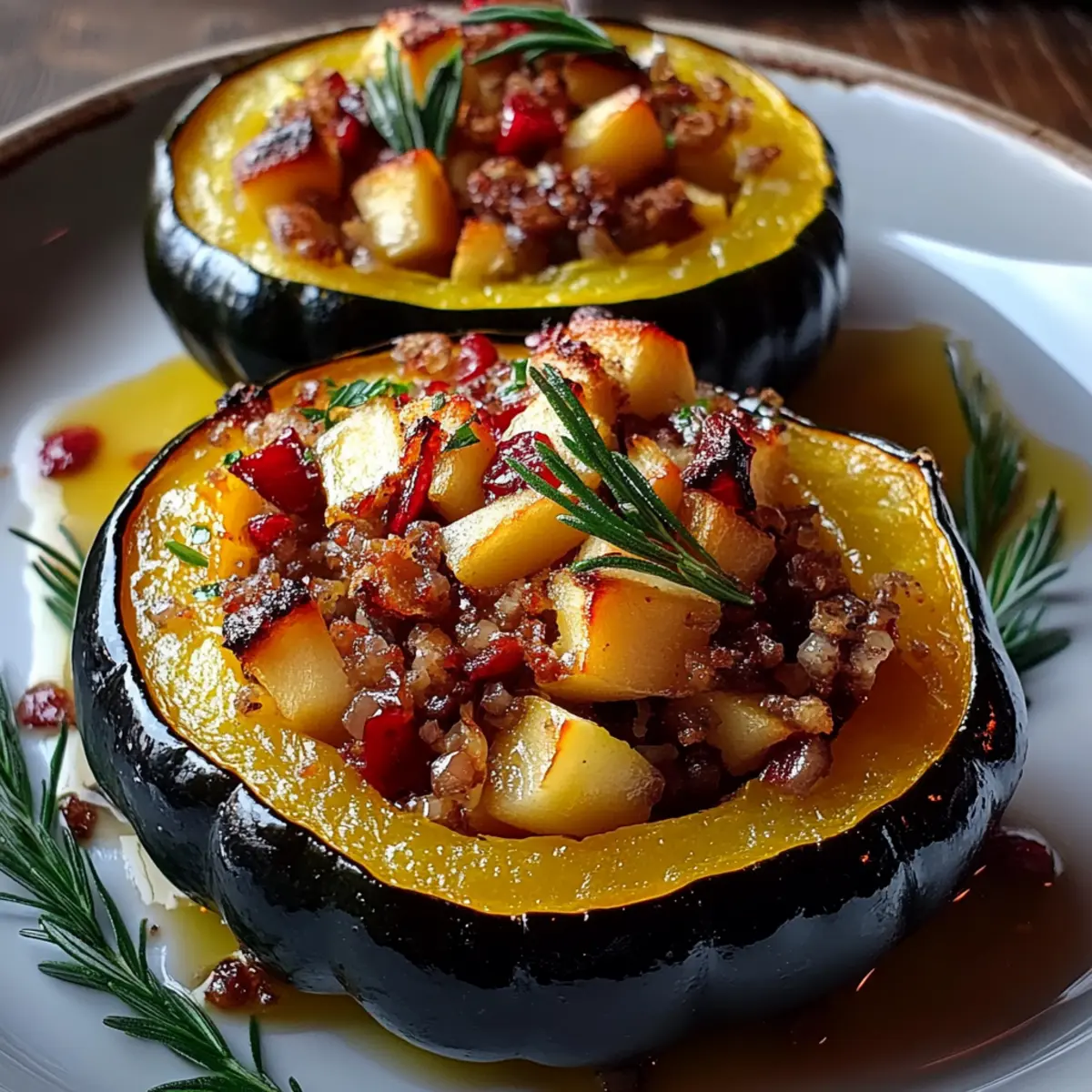 Apple Stuffed Acorn Squash