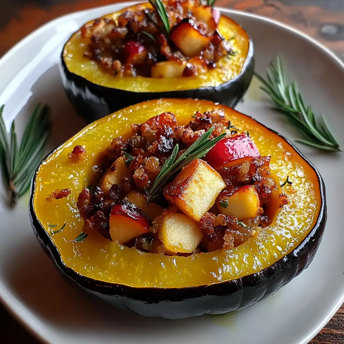 Apple Stuffed Acorn Squash