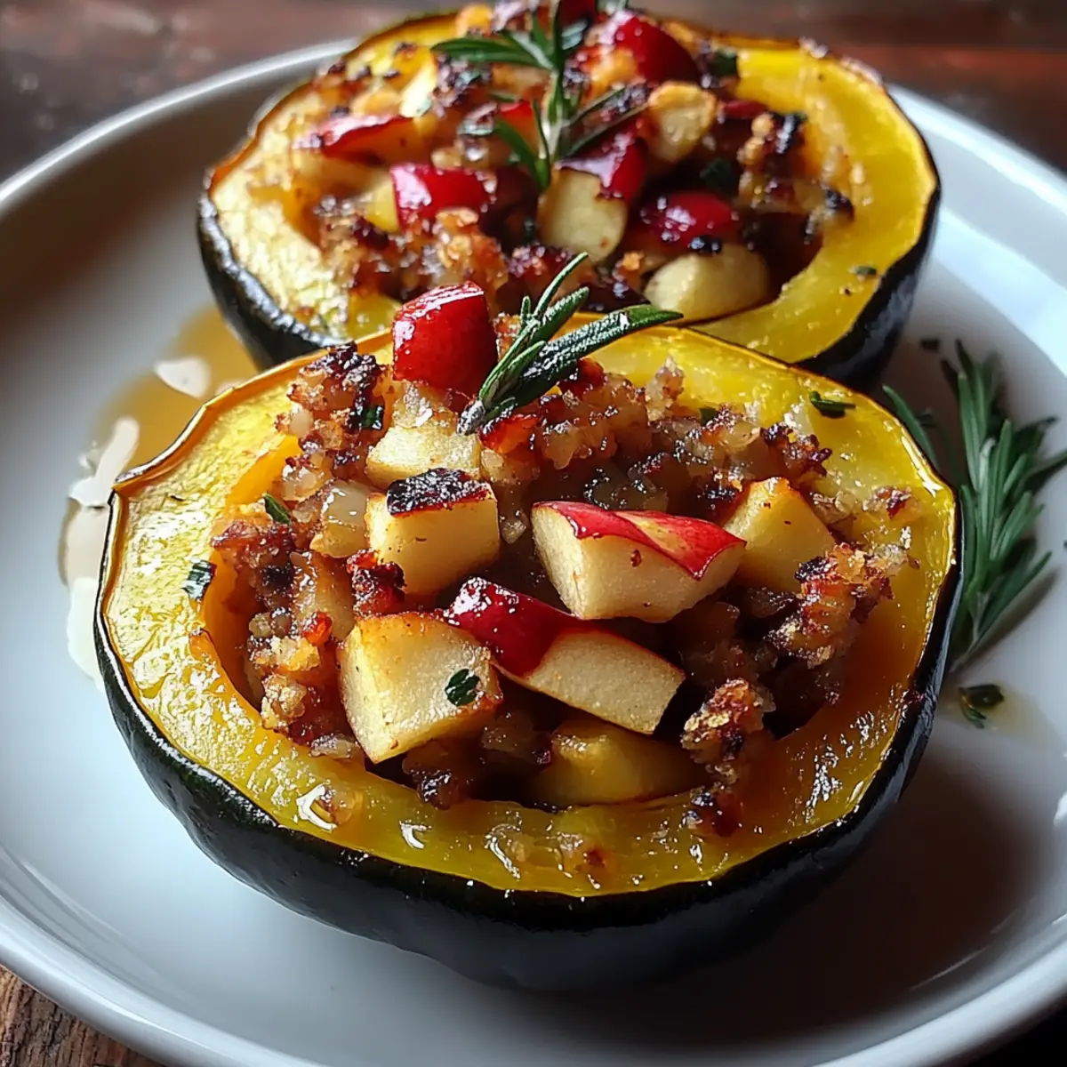 Apple Stuffed Acorn Squash