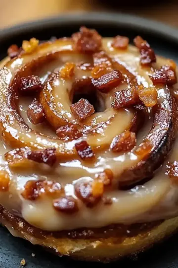 Bourbon Maple Beef Bacon Cinnamon Rolls