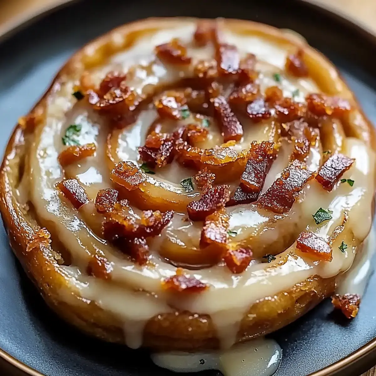 Bourbon Maple Beef Bacon Cinnamon Rolls