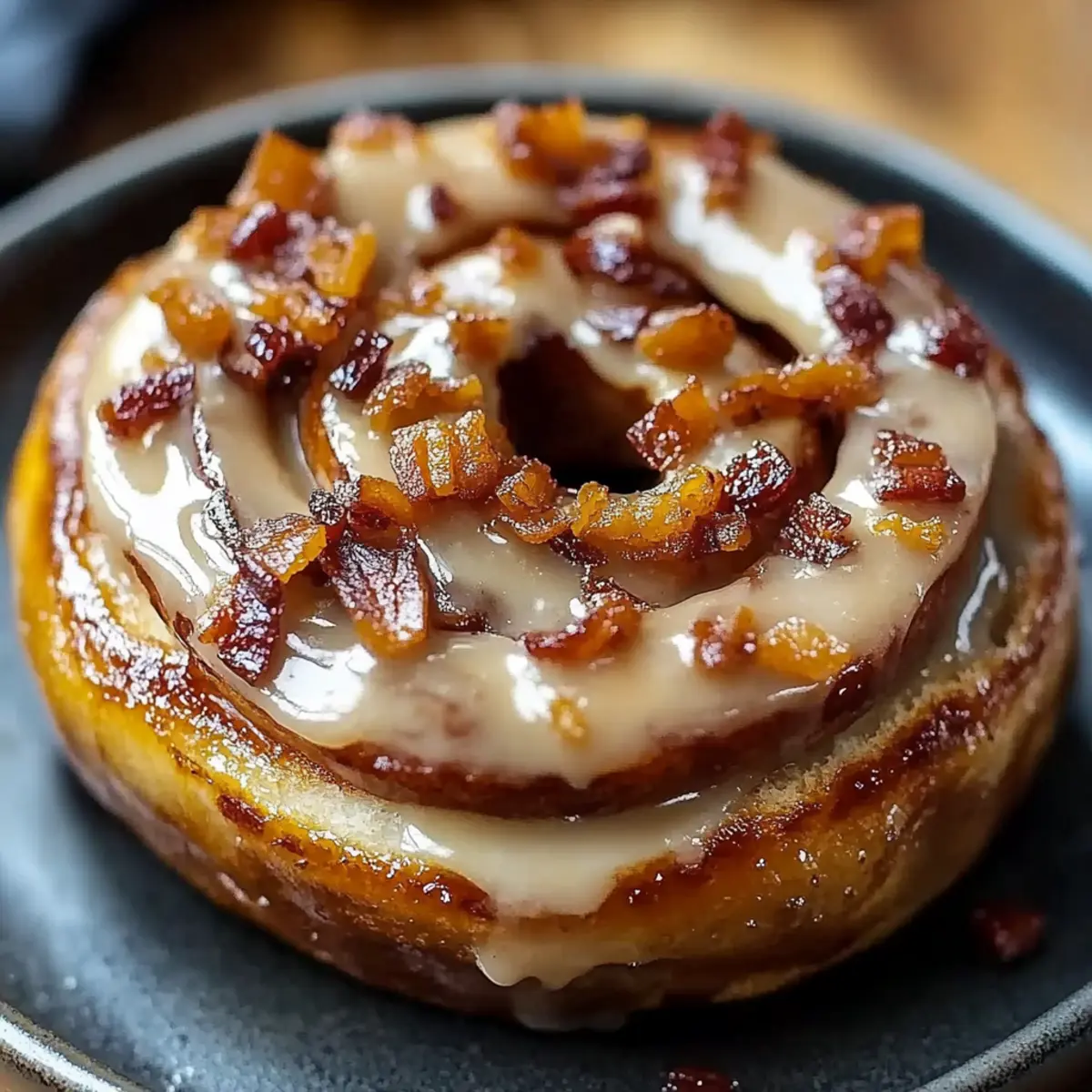Bourbon Maple Beef Bacon Cinnamon Rolls