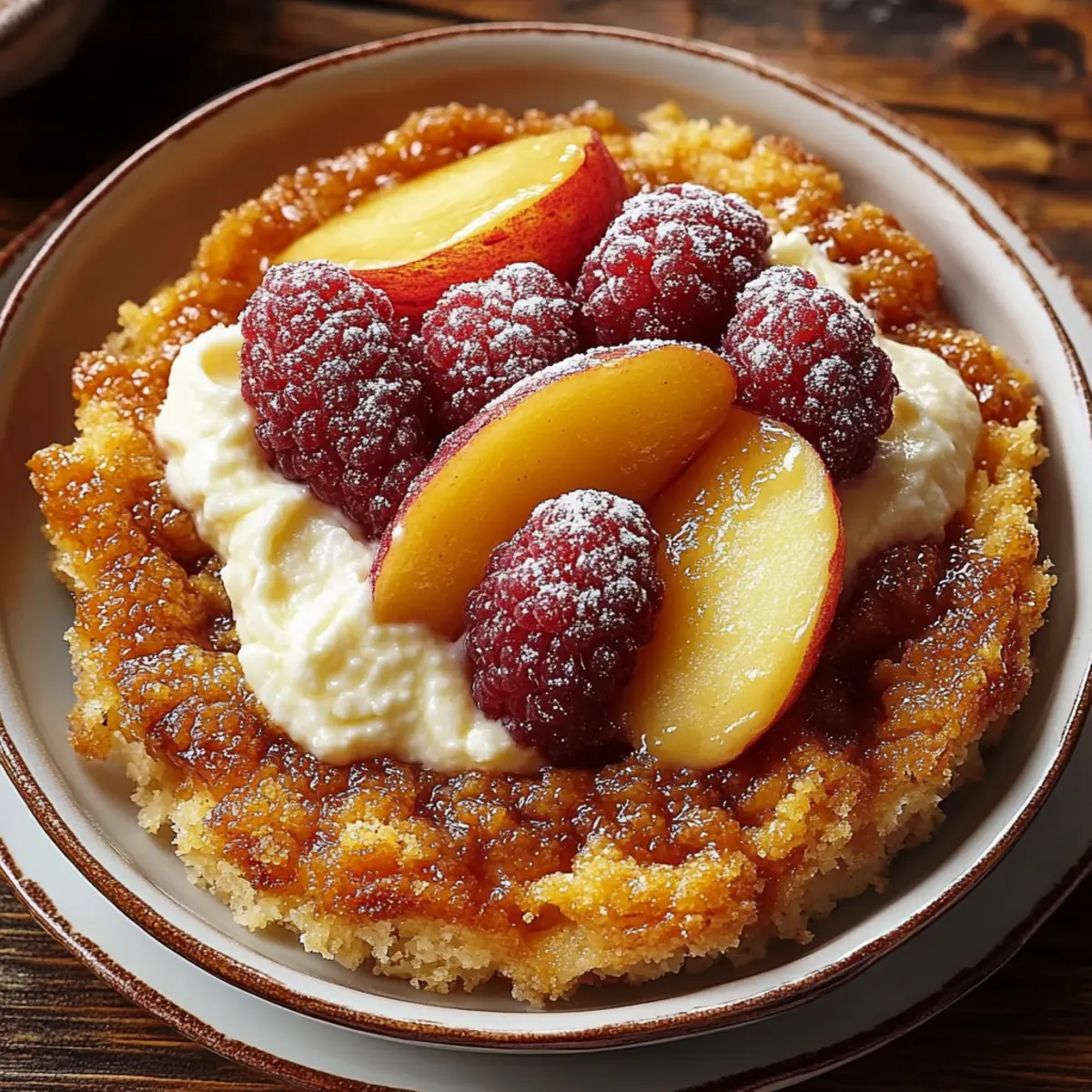 Brown Sugar Peach Cobbler