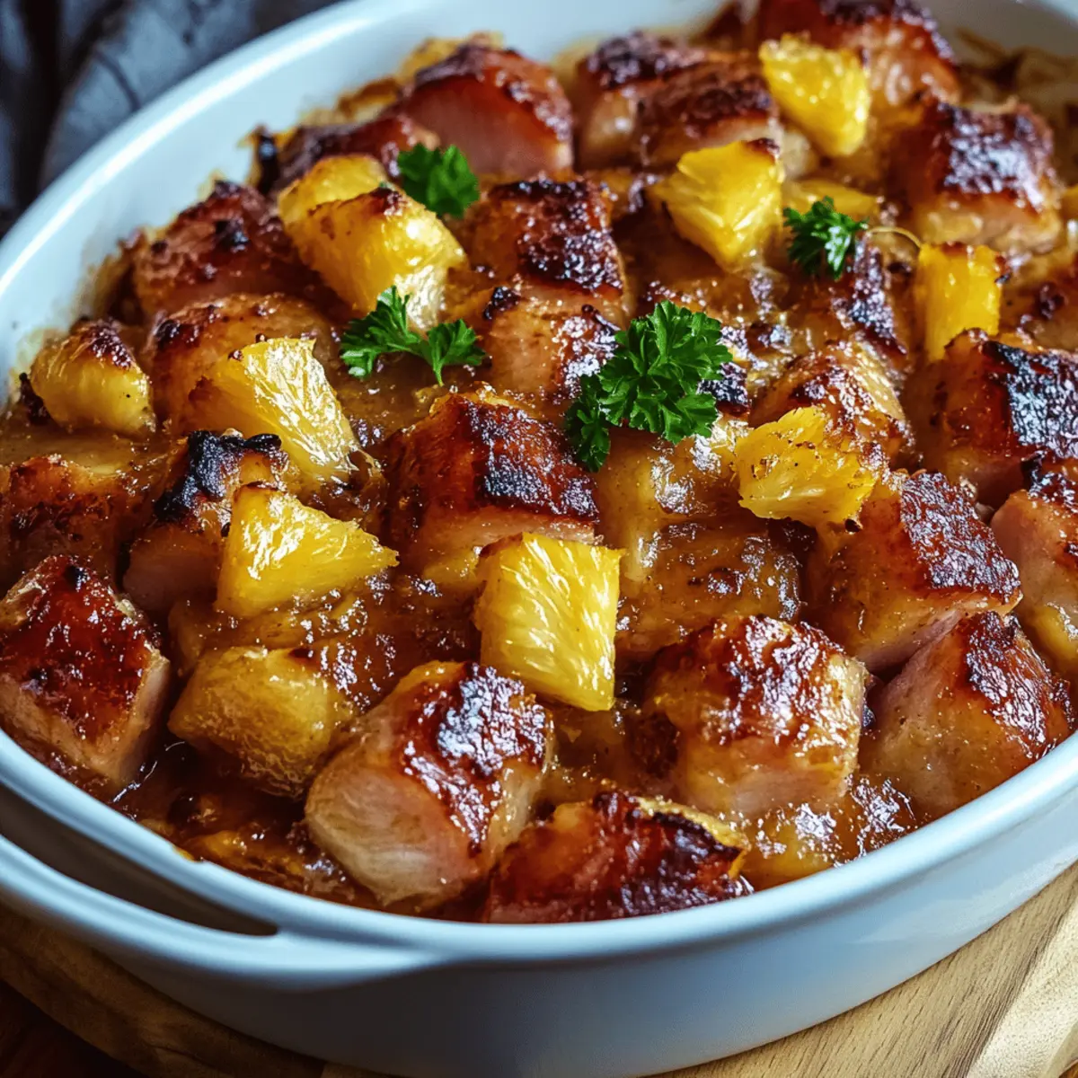 Brown Sugar Pineapple Ham Bake