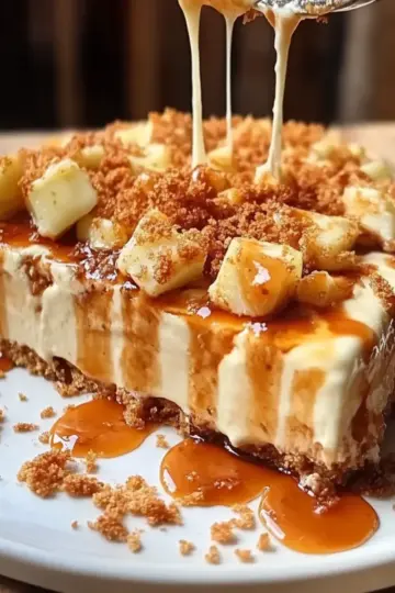 Caramel Apple Cheesecake Bars