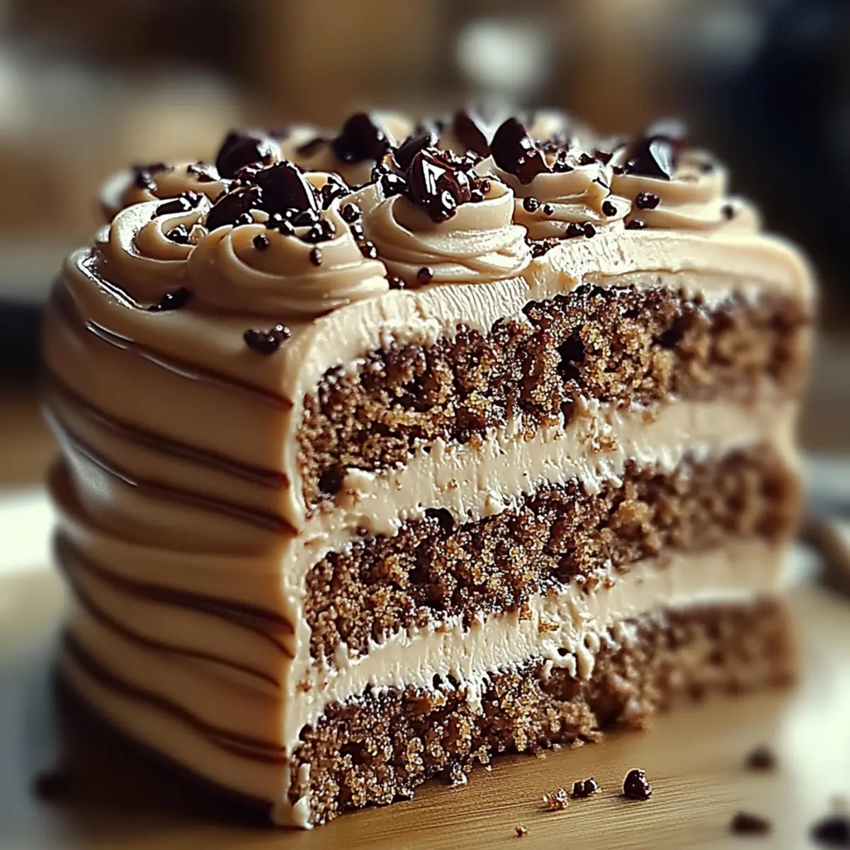 Caramel Coffee Buttercream Cake